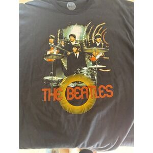 The Beatles Mens Graphic T-Shirt Black 2009 Apple Corps Ltd Rock Band Tee XXL